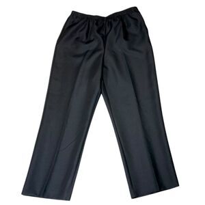 Alfred Dunner Classic Pull On Pants Black Proportioned Short 14 Stretch Waist